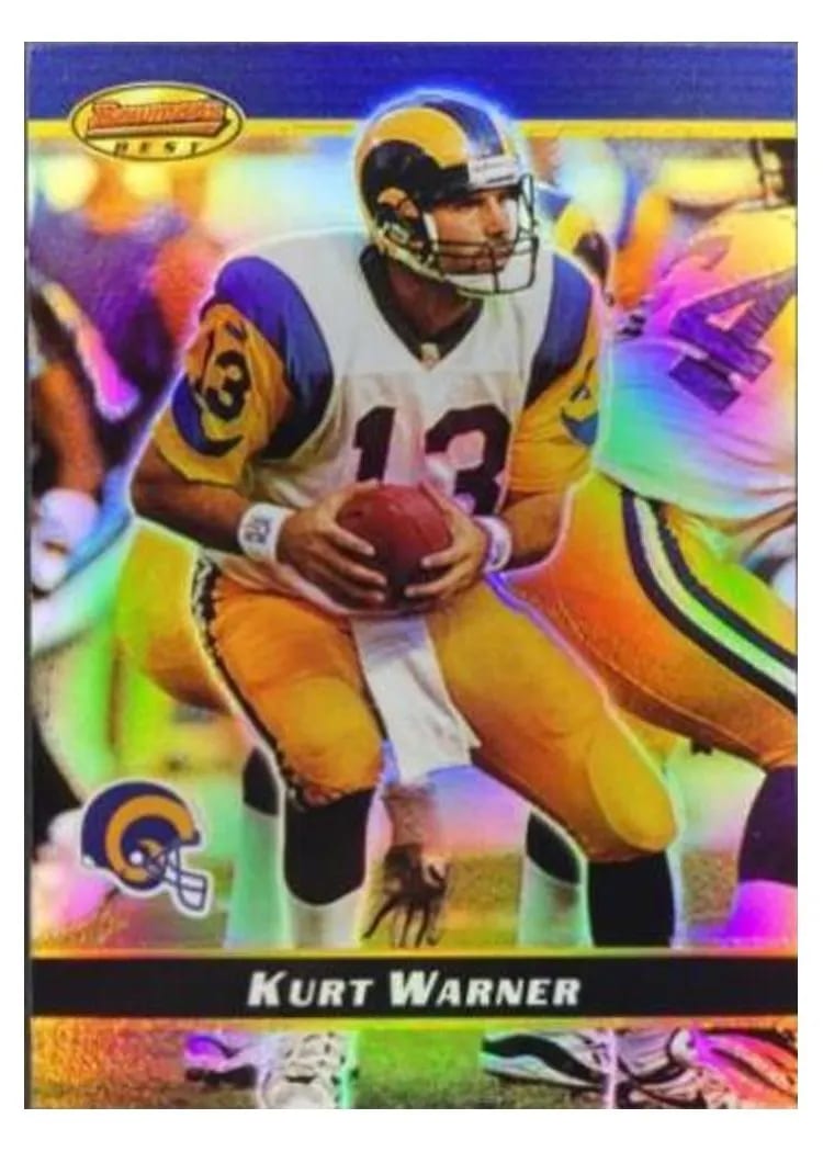 2000 Bowman's Best Kurt Warner #2 card