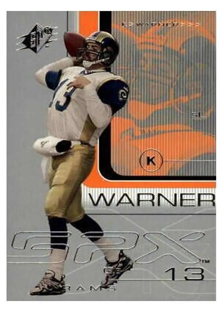 2001 Spx Kurt Warner #72 card