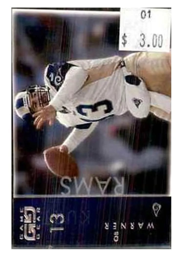 2001 Upper Deck Game Gear Kurt Warner #72 card