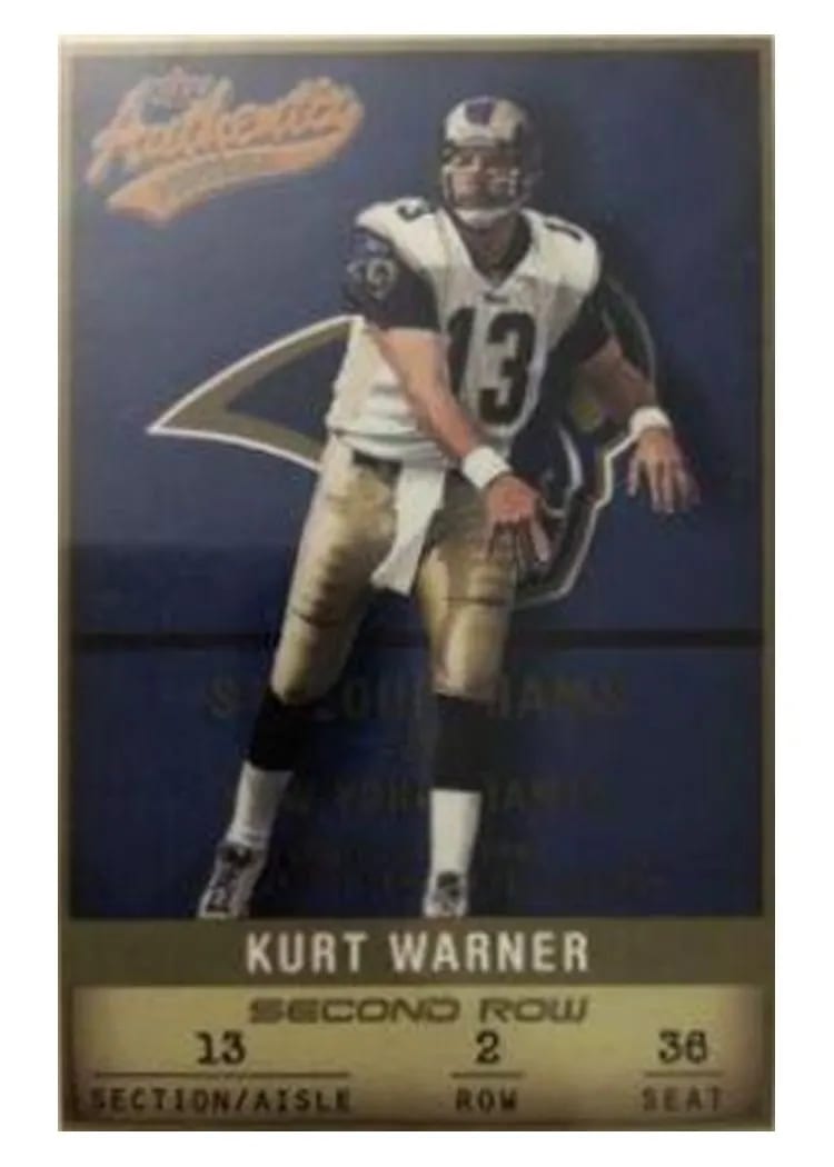 2002 Fleer Authentix Kurt Warner #47 card