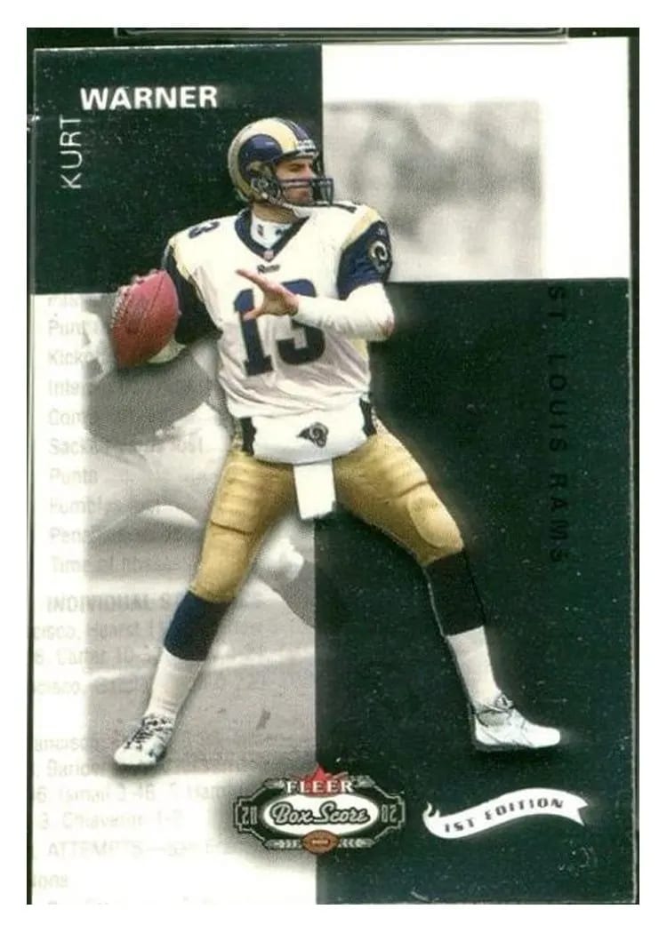 2002 Fleer Box Score Kurt Warner #6 card