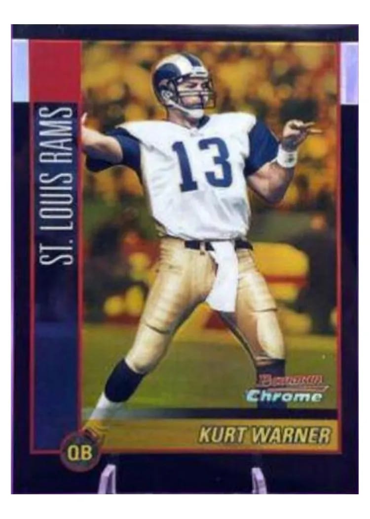 2003 Bowman Chrome Kurt Warner #34 card