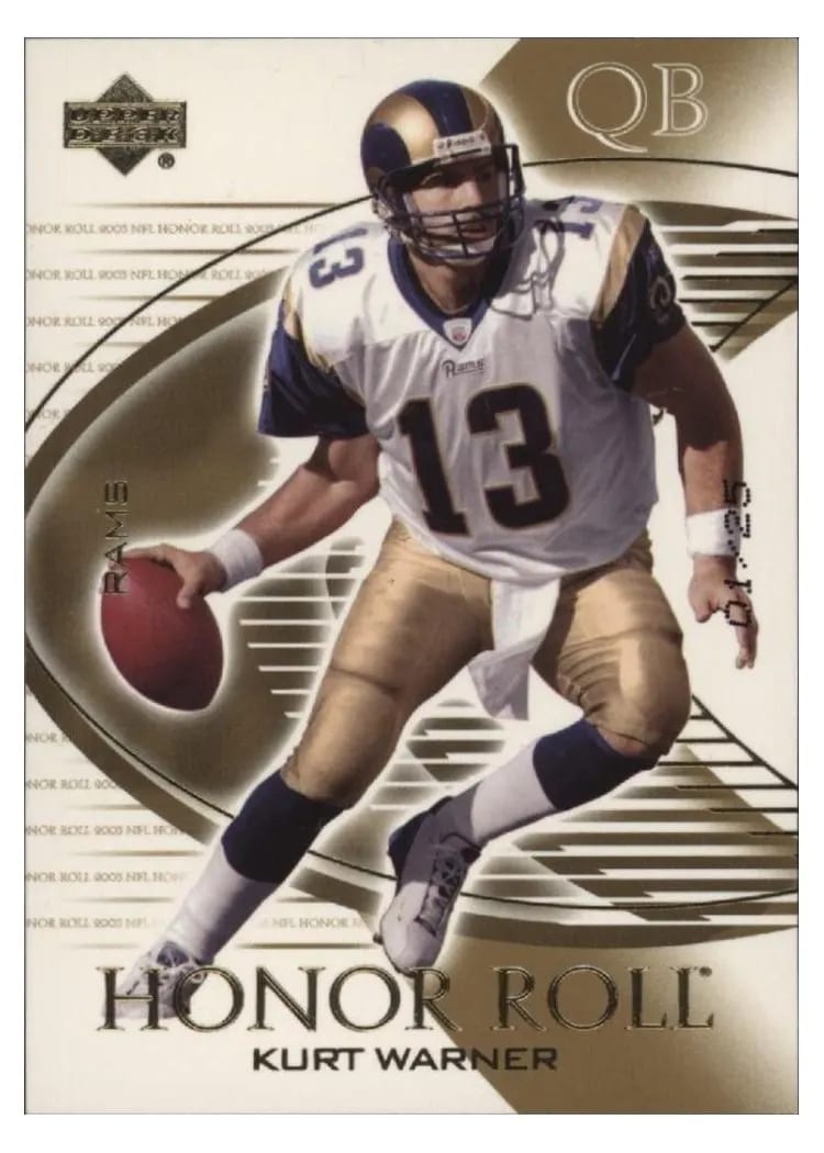 2003 Upper Deck Honor Roll Kurt Warner #36 card