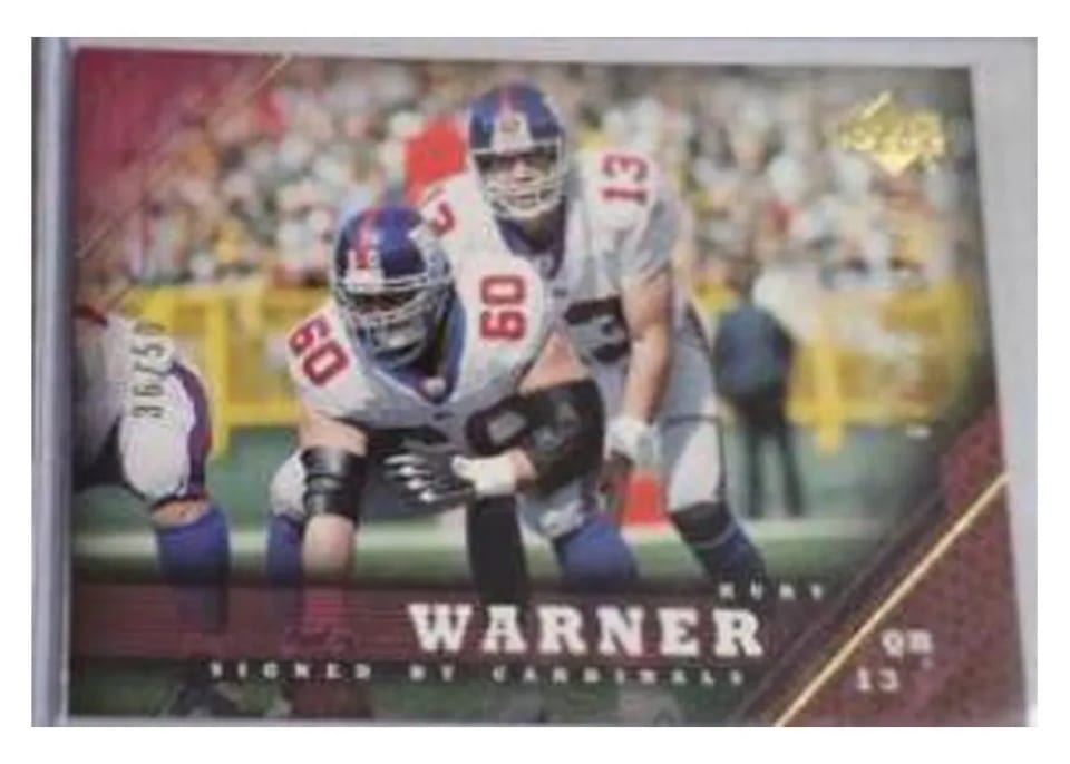 2005 Upper Deck Kurt Warner #3 card