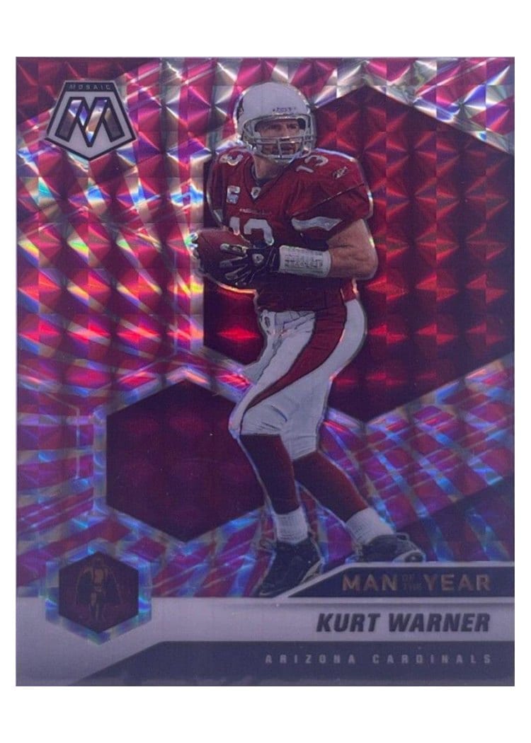 2021 Panini Mosaic Base Set Kurt Warner Pink Swirl Mosaic #267 card