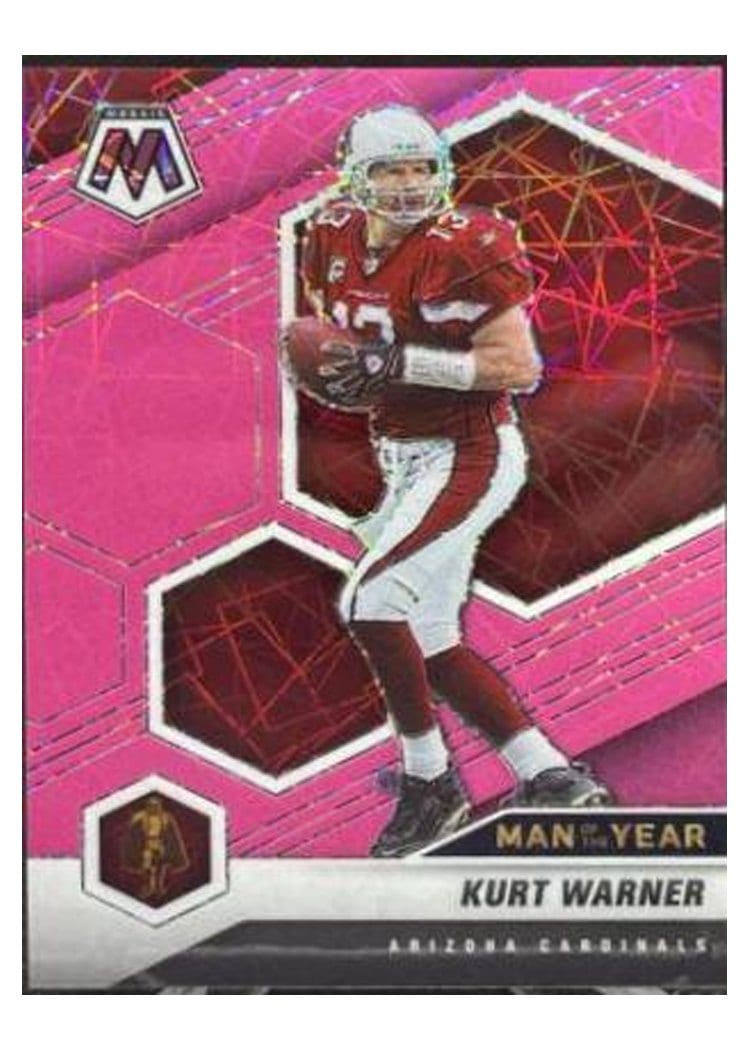2021 Panini Mosaic Base Set Kurt Warner Pink Fluorescent #267 card