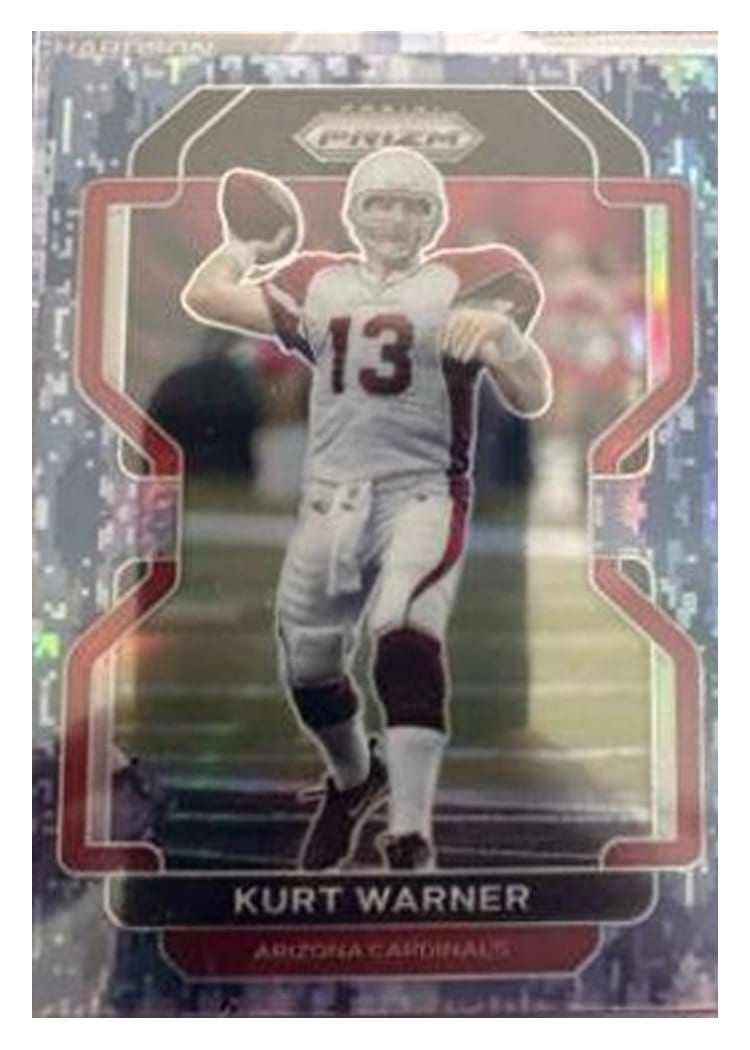 2021 Panini Prizm Base Set Kurt Warner Navy Camo Prizm #82 card