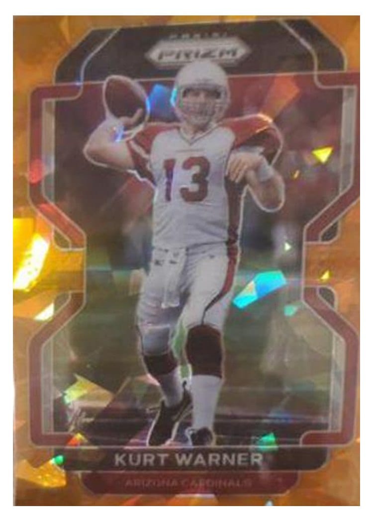 2021 Panini Prizm Base Set Kurt Warner Orange Ice Prizm #82 card