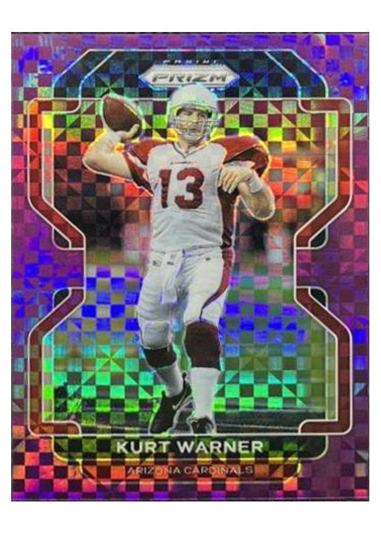 2021 Panini Prizm Base Set Kurt Warner Purple Power Prizm #82 card