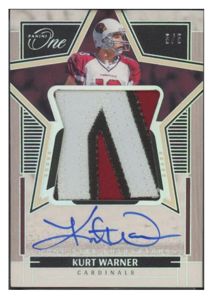2023 Panini One Lone Star Autographs Kurt Warner #87 card