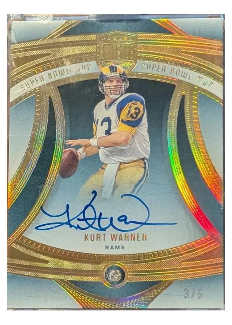2024 Panini Eminence Super Bowl MVP Diamond Signature Kurt Warner #6 card