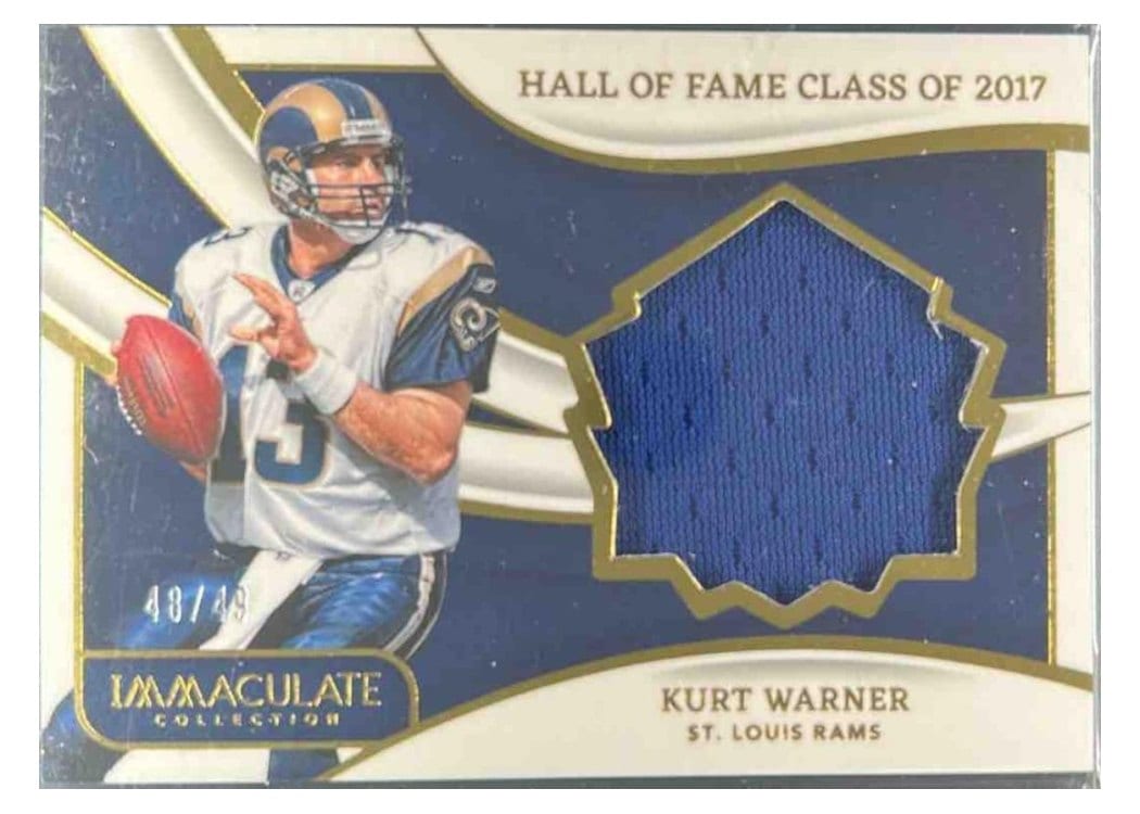 2024 Panini Immaculate Collection Immaculate HOF Jerseys Kurt Warner #3 card