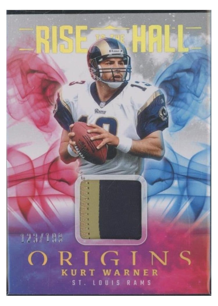2025 Panini Origins Rise to the Hall Relics Kurt Warner #29 card