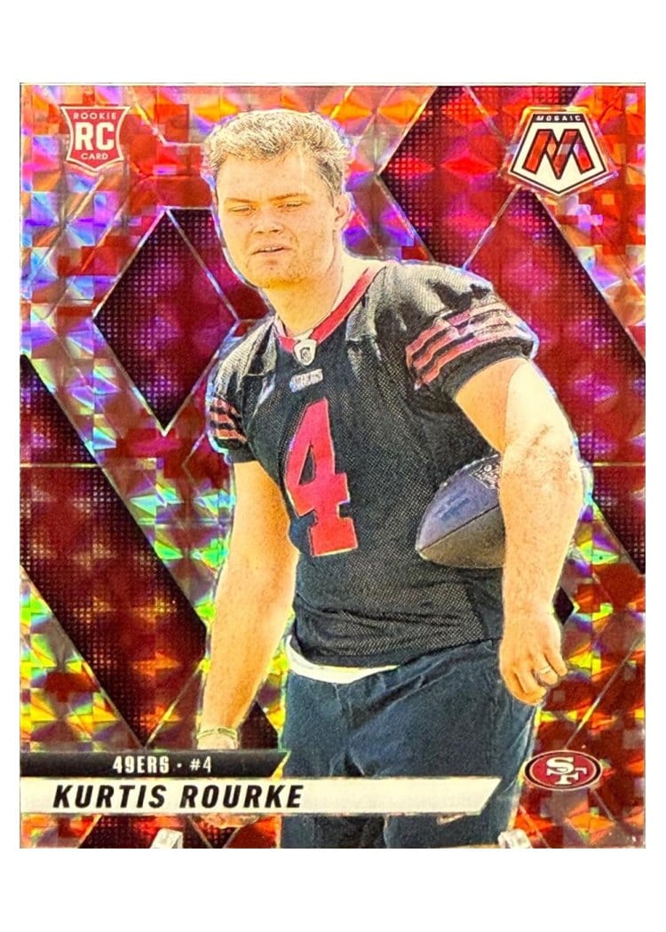 2025 Panini Mosaic Base Set Kurtis Rourke Camo Red #368 card