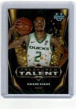2023-24 Bowman University Chrome Sapphire Treasured Talent Kwame Evans #TT-10 card