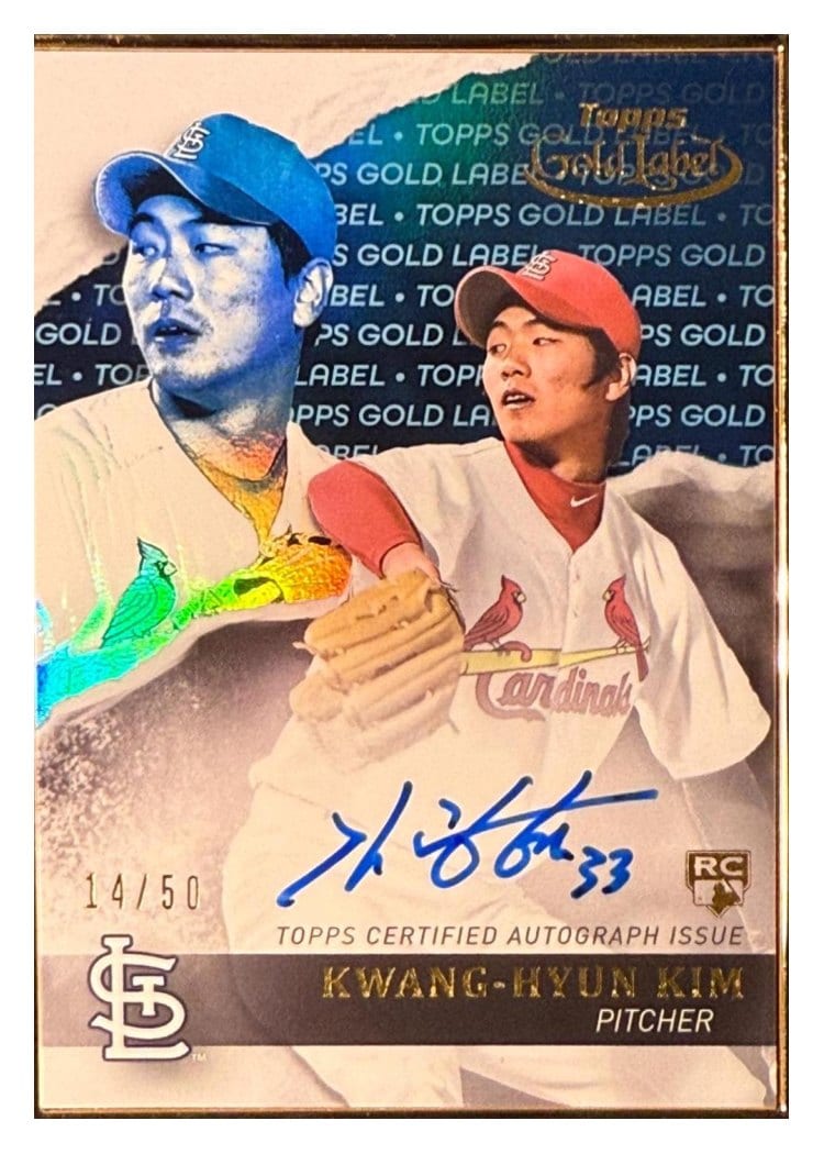 2020 Topps Gold Label Framed Autographs Kwang-Hyun Kim #GLA-KK card
