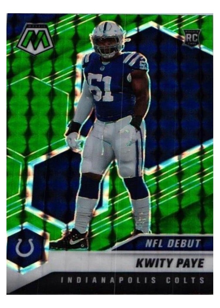 2021 Panini Mosaic Base Set Kwity Paye Green Fluorescent #260 card