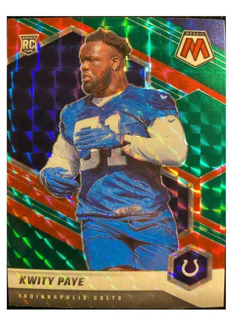 2021 Panini Mosaic Base Set Kwity Paye Green Mosaic #351 card