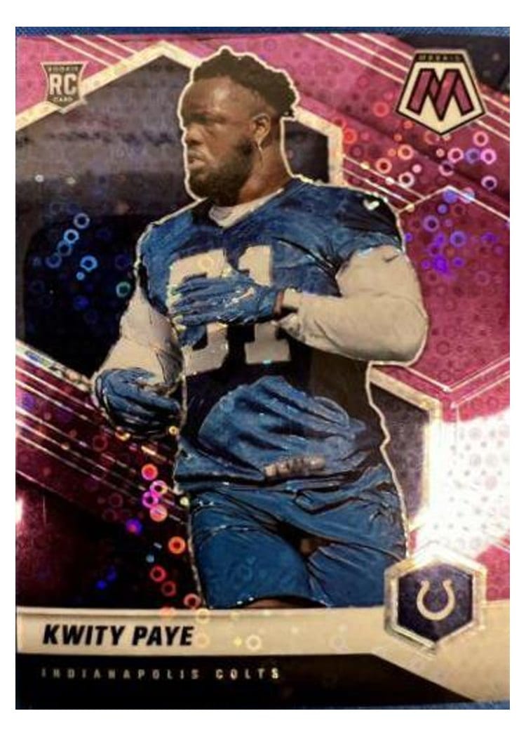 2021 Panini Mosaic Base Set Kwity Paye No Huddle Purple Mosaic #351 card