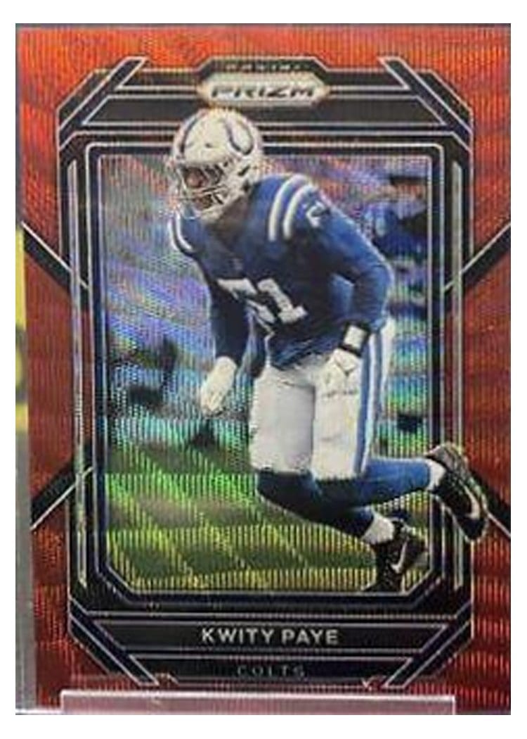 2022 Panini Prizm Base Set Kwity Paye Red Wave #127 card