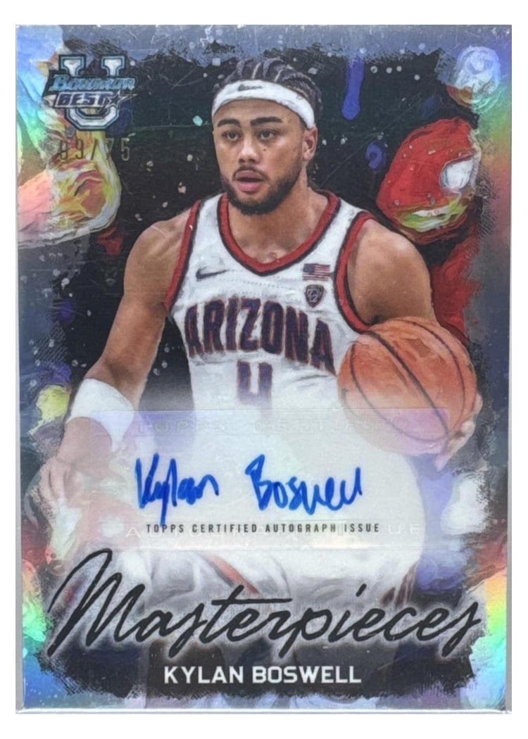 2023-24 Bowman University Best Bowman Masterpieces Autographs Kylan Boswell #BMA-KB card