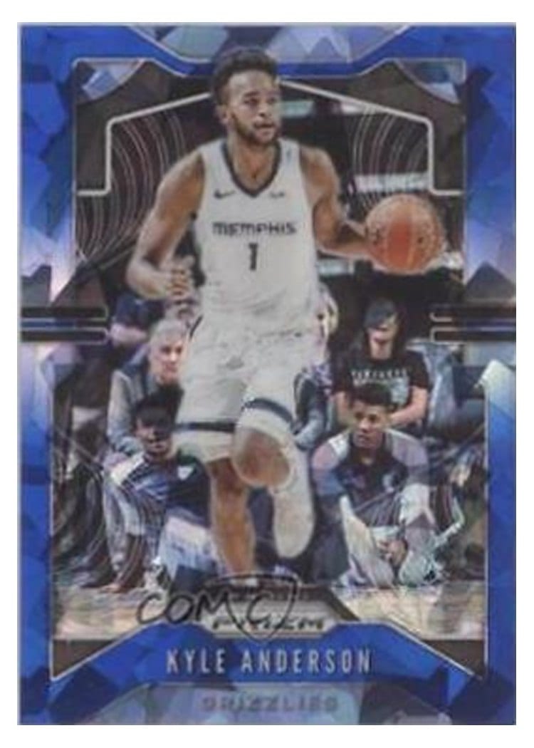 2019-20 Panini Prizm Base Set Kyle Anderson Blue Ice Prizm #142 card