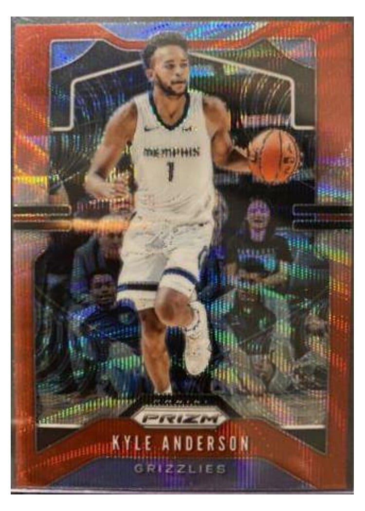 2019-20 Panini Prizm Base Set Kyle Anderson Ruby Wave Prizm #142 card