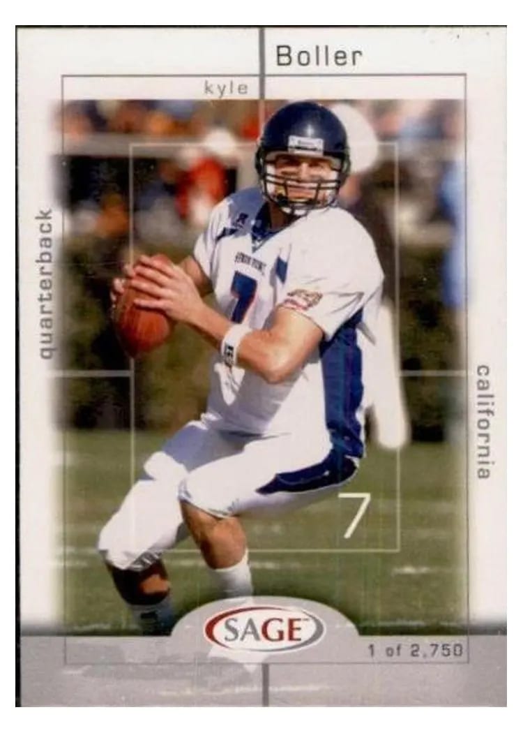 2003 Sage Hit Write Stuff Kyle Boller #7 card