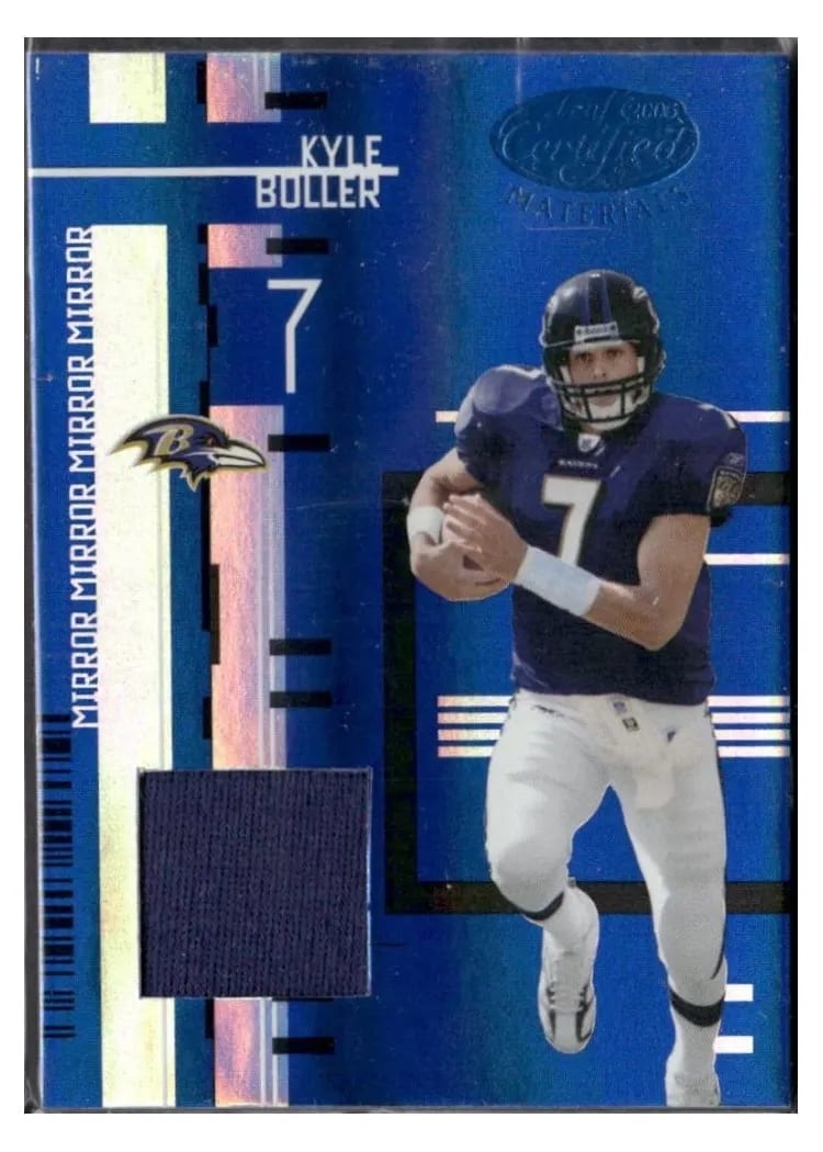 2005 Leaf Certified Materials Kyle Boller #9 card
