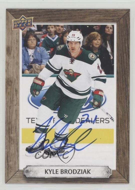 2024-25 Upper Deck Engrained Icons Beehive Portrait Signatures Kyle Brodziak #BH-KY card