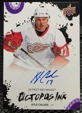 2025-26 Upper Deck Detroit Red Wings Centennial Octopus Ink Kyle Calder #OI-KC card