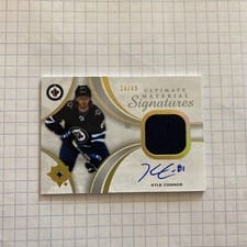 2021-22 Upper Deck Ultimate Collection Ultimate Material Signatures Kyle Connor #UMS-KC card