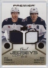 2024-25 Upper Deck Premier Premier Dual Jersey Kyle Connor/Mark Scheifele #PD-CS card