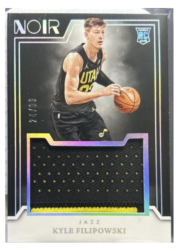 2024-25 Panini Noir Rookie Jumbo Material Set Kyle Filipowski #9 card
