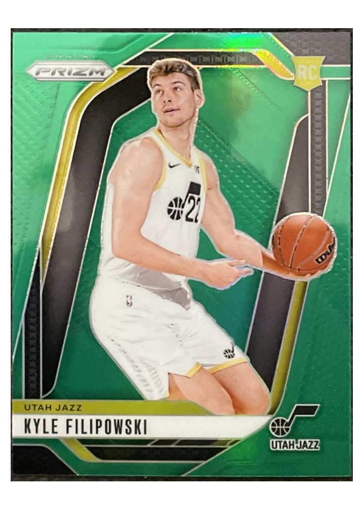 2024-25 Panini Prizm Base Set Kyle Filipowski Green Sparkle #263 card