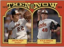 2024 Topps Heritage Then And Now Kyle Gibson / Jim Palmer #TAN-4 card