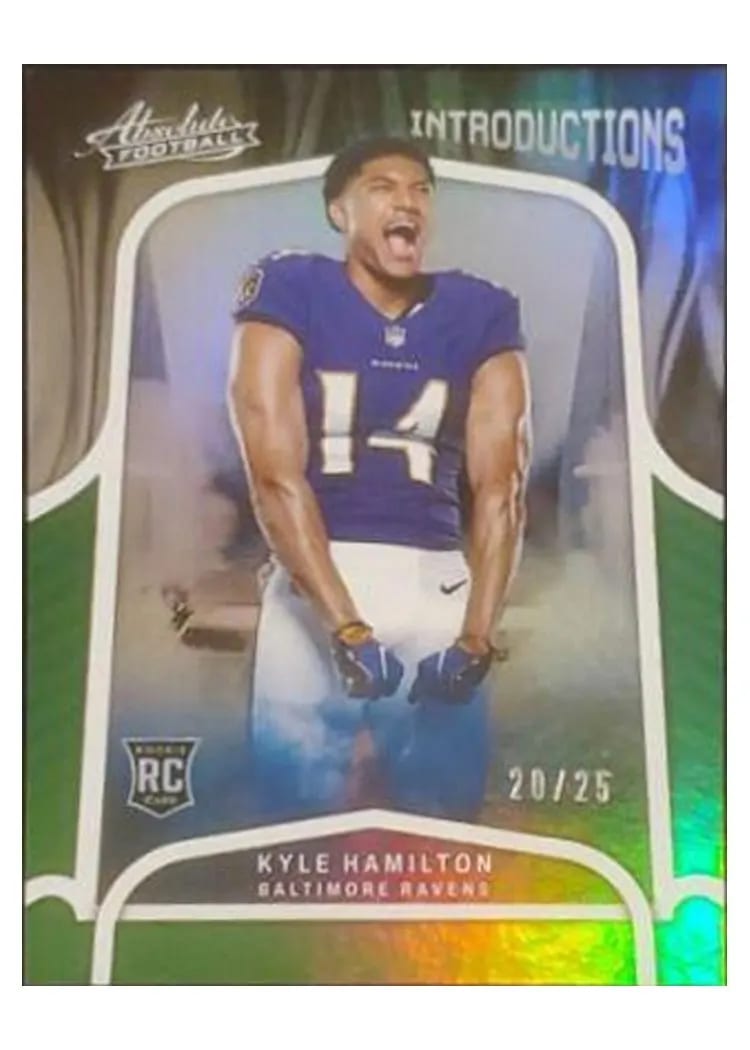2022 Panini Absolute Introductions Kyle Hamilton #INT-20 card