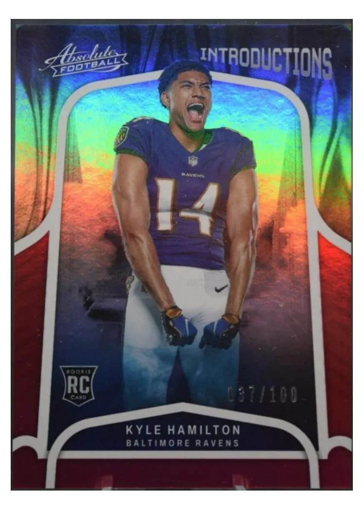2022 Panini Absolute Introductions Kyle Hamilton #INT-20 card