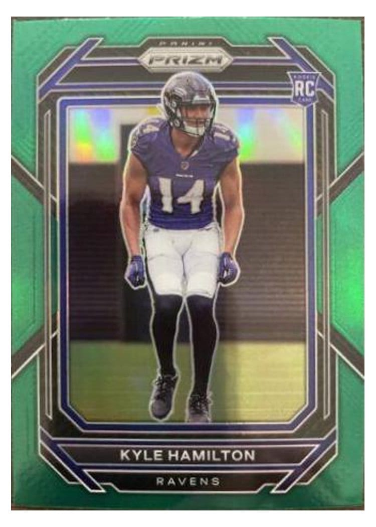 2022 Panini Prizm Base Set Kyle Hamilton Green #342 card
