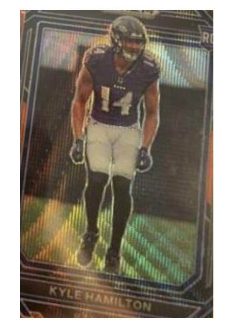 2022 Panini Prizm Base Set Kyle Hamilton #342 card
