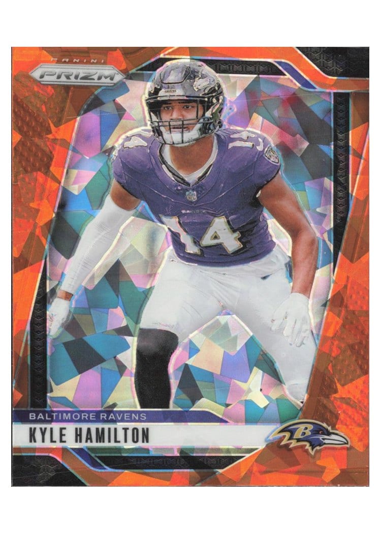 2024 Panini Prizm Base Set Kyle Hamilton Orange Ice #23 card