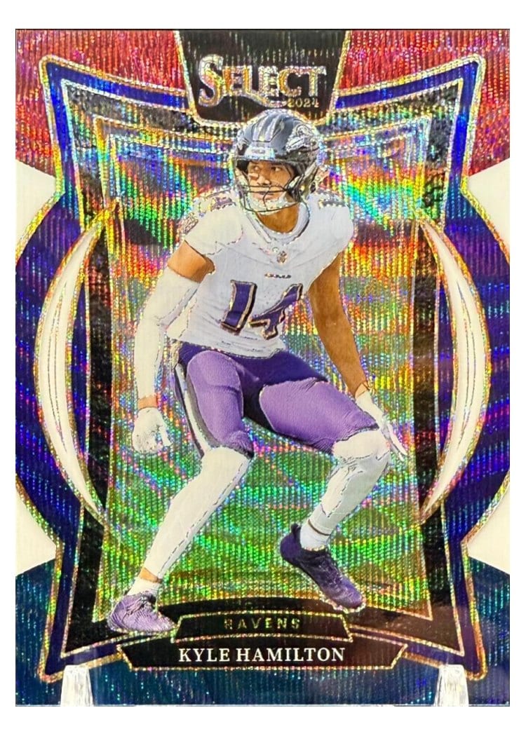 2024 Panini Select Base Set Kyle Hamilton Tri-Color Prizm #78 card