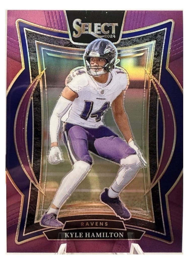 2024 Panini Select Base Set Kyle Hamilton Purple Prizm #78 card