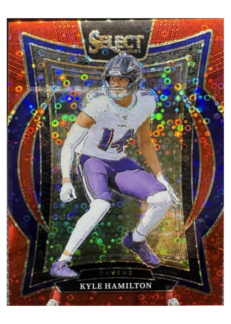 2024 Panini Select Base Set Kyle Hamilton Red Disco Prizm #78 card