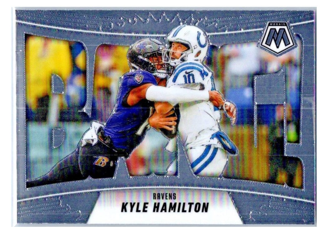 2025 Panini Mosaic Bang Kyle Hamilton #10 card