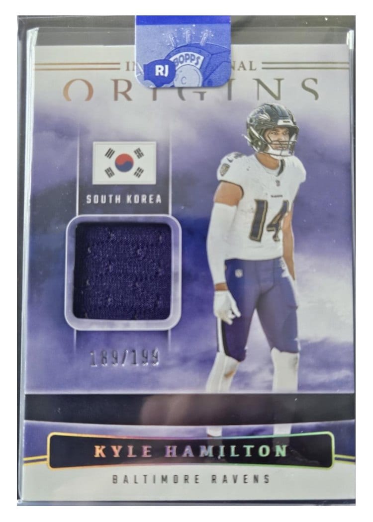 2025 Panini Origins International Origins Relics Kyle Hamilton #28 card