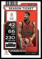 2025-26 Panini Contenders EuroLeague Base Season Ticket Kyle Hines #71 card