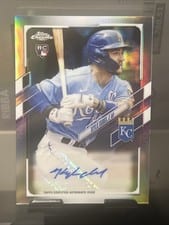 2021 Topps Chrome Update Autograph Kyle Isbel #CUSA-KI card