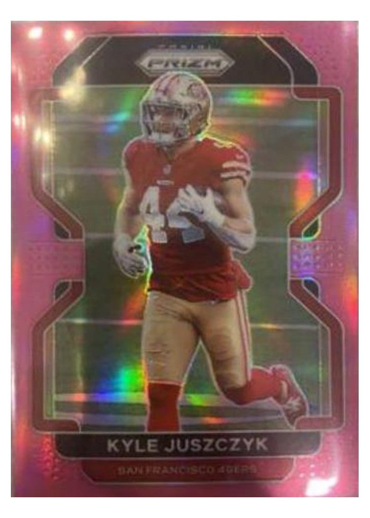 2021 Panini Prizm Base Set Kyle Juszczyk Pink Prizm #57 card