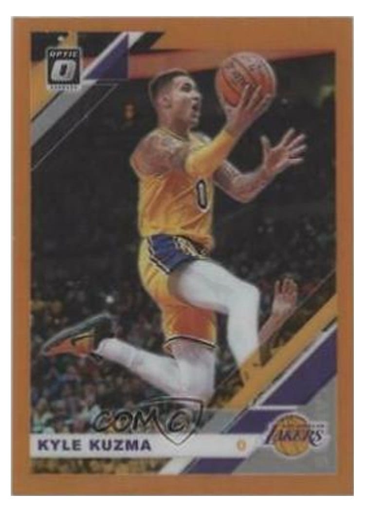 2019-20 Donruss Optic Base Set Kyle Kuzma Orange #80 card